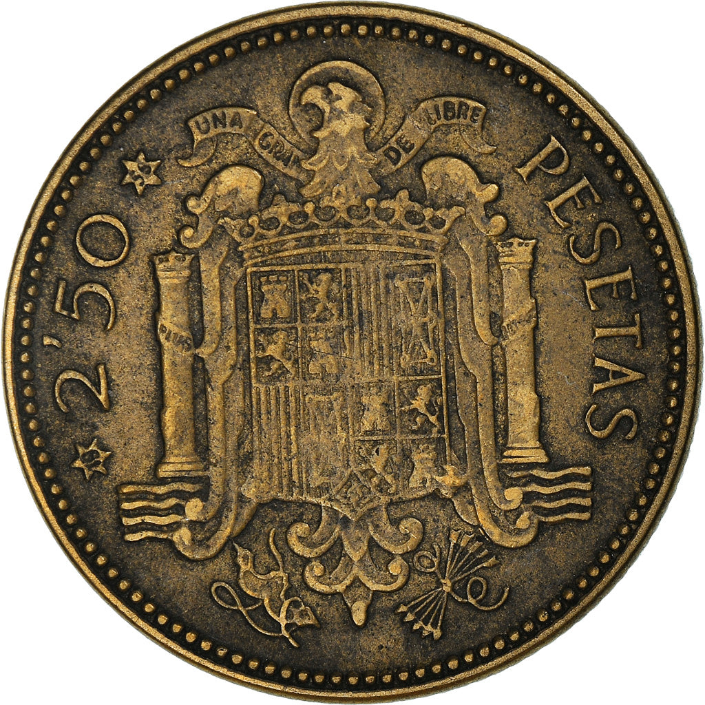 Münze, Spanien, Caudillo and regent, 2-1/2 Pesetas, 1953, S+, Aluminum-Bronze