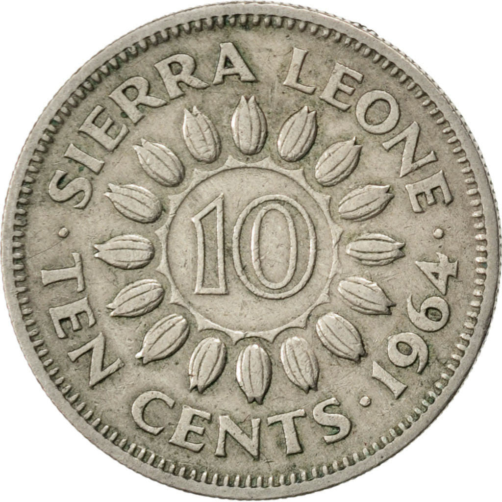 Coin, Sierra Leone, 10 Cents, 1964, EF(40-45), Copper-nickel, KM:19