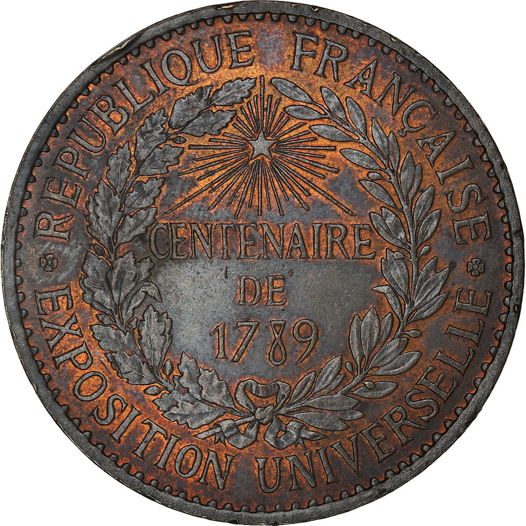 France, Medal, 1789 Centenary, Worldwide exhibition, History, 1879, Borrel