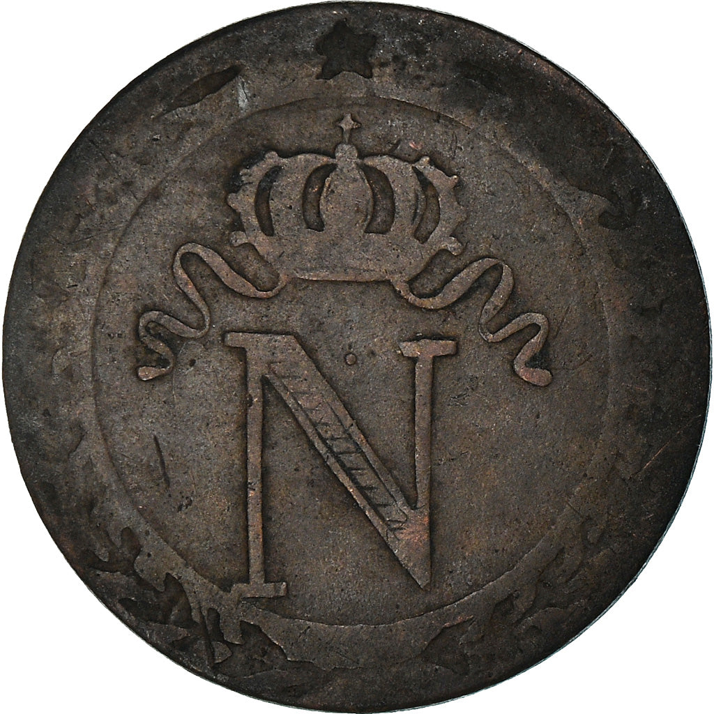 Moneda, Francia, Napoléon I, 10 Centimes, 1808, Toulouse, BC+, Vellón