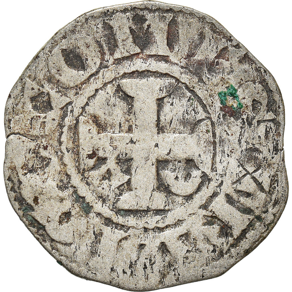 Moneta, Francia, Anjou, Foulques IV ou V, Denier, ND (1160-1190), Angers, B+