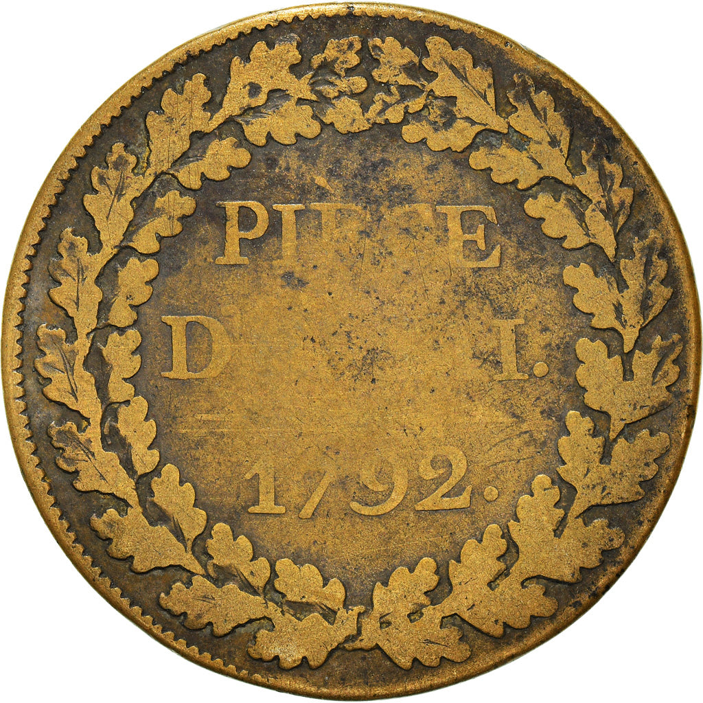 Coin, France, Essai au module, Essai, 1792, Paris, VF(20-25), Copper