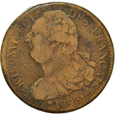 Monnaie, France, 2 sols français, 2 Sols, 1793, Strasbourg, TB, Bronze