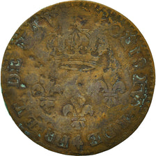 Coin, FRENCH GUIANA, 2 Sous, 1789, Paris, F(12-15), Billon, KM:1, Lecompte:20