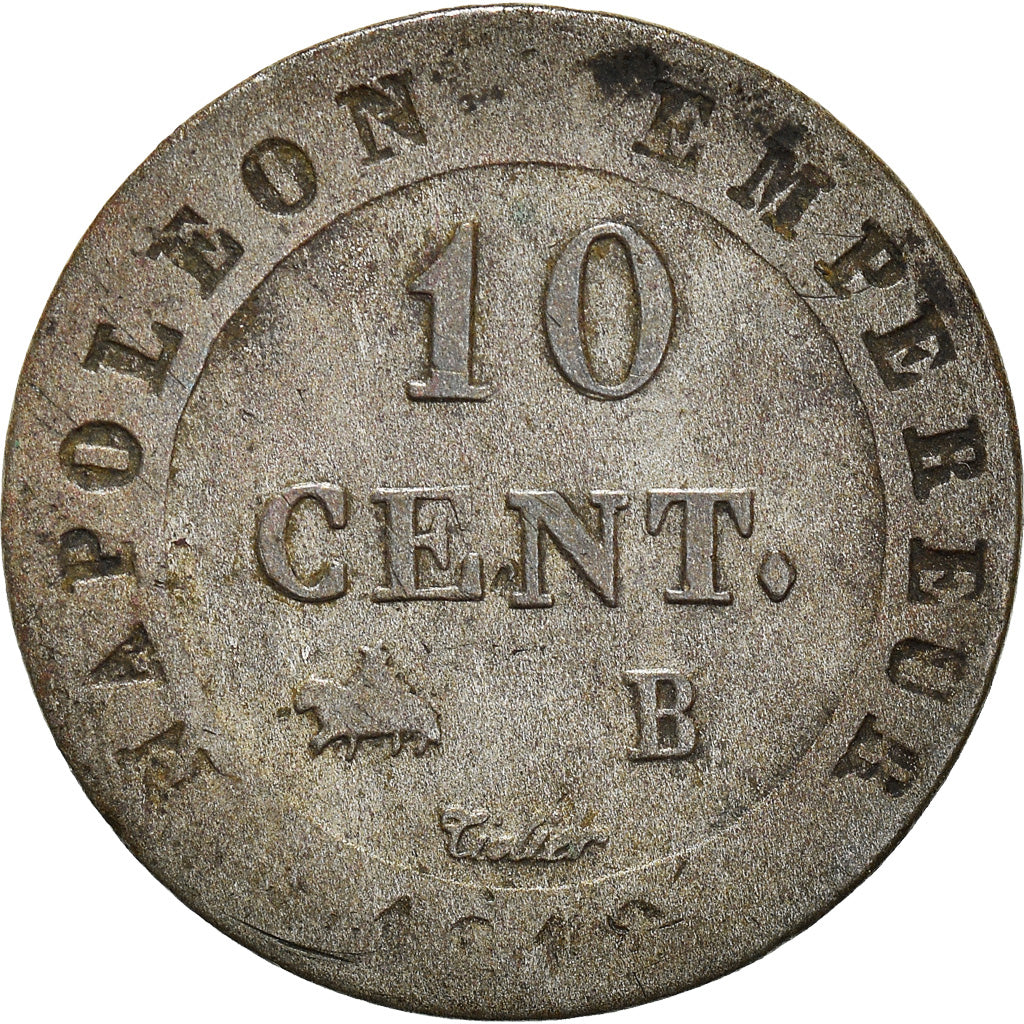 Coin, France, Napoléon I, 10 Centimes, 1810, Rouen, VF(30-35), Billon
