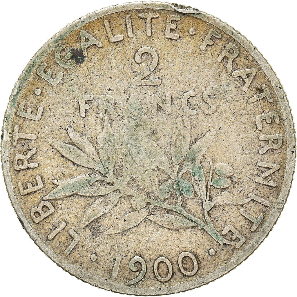 Coin, France, Semeuse, 2 Francs, 1900, Paris, VF(20-25), Silver, KM:845.1