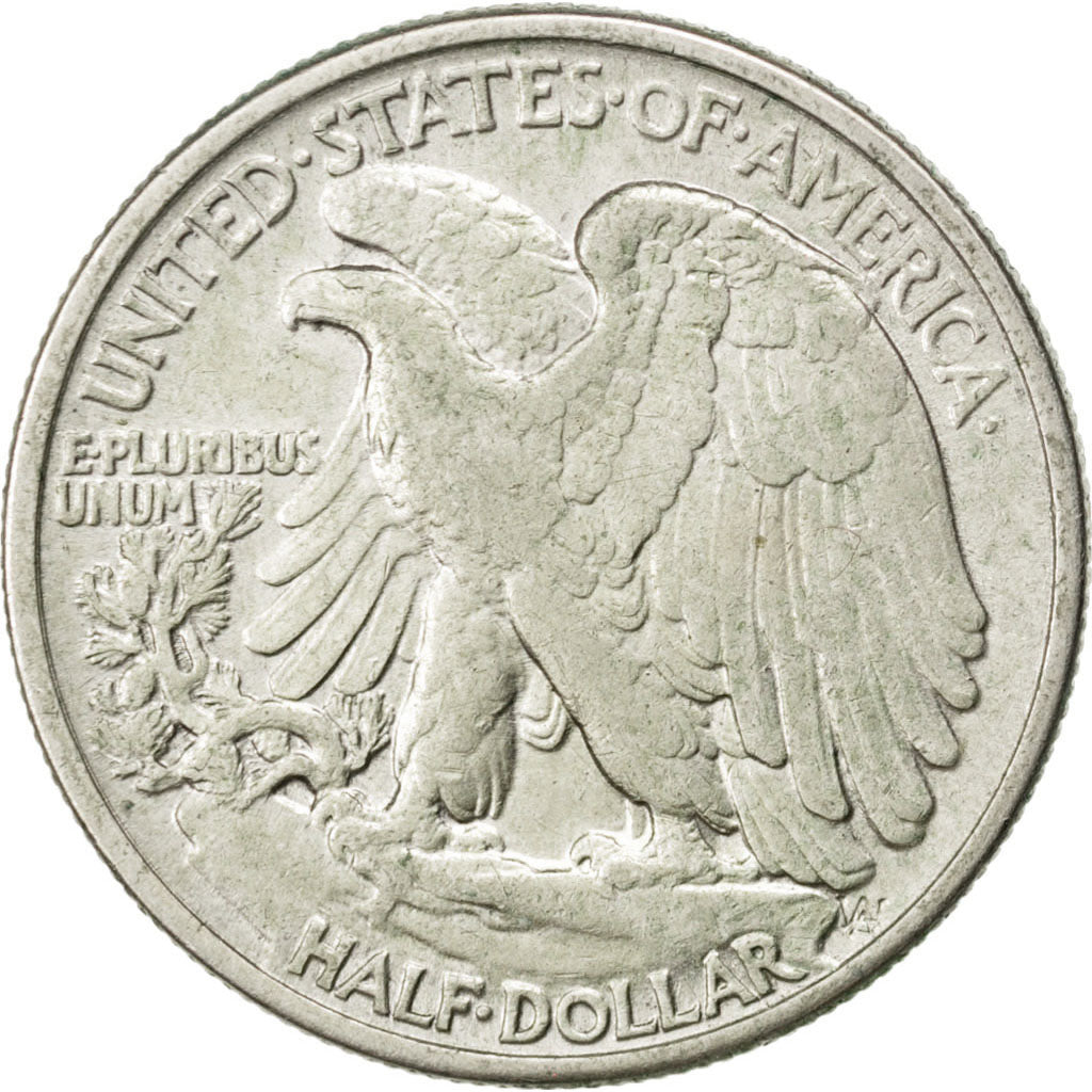 United States, Walking Liberty Half Dollar, 1/2 Dollar, 1943, Philadelphia, KM..