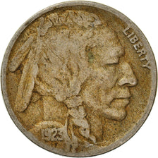 Coin, United States, Buffalo Nickel, 5 Cents, 1923, U.S. Mint, Philadelphia