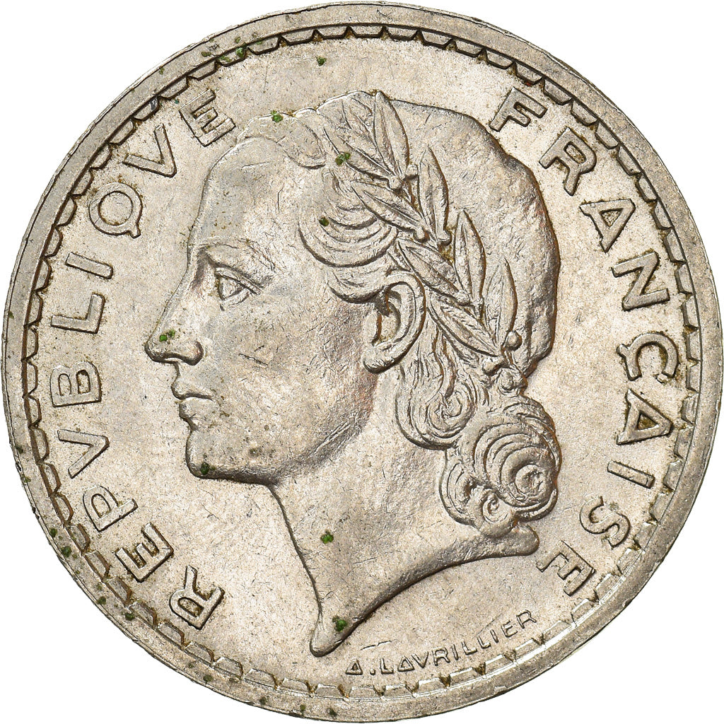 Münze, Frankreich, Lavrillier, 5 Francs, 1937, Paris, SS+, Nickel, KM:888