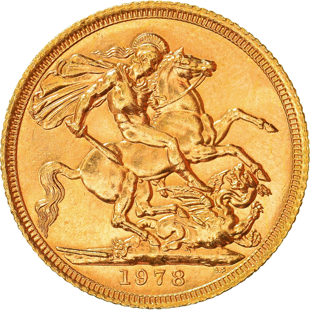 Coin, Great Britain, Elizabeth II, Sovereign, 1978, MS(63), Gold, KM:919