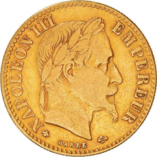 Moneta, Francja, Napoleon III, Napoléon III, 10 Francs, 1862, Paris, VF(30-35)