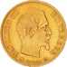 Moneda, Francia, Napoleon III, 10 Francs, 1859, Strasbourg, MBC, Oro, KM:784.2