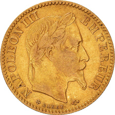 Moeda, França, Napoleon III, Napoléon III, 10 Francs, 1866, Strasbourg