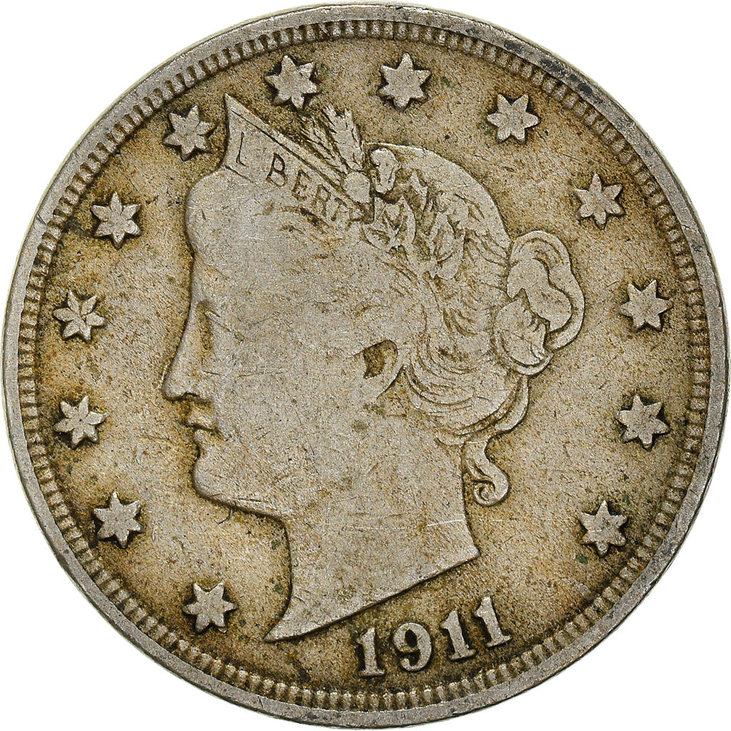 Münze, Vereinigte Staaten, Liberty Nickel, 5 Cents, 1911, U.S. Mint