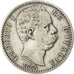 ITALY, 2 Lire, 1884, Rome, KM #23, VF(30-35), Silver, 9.81