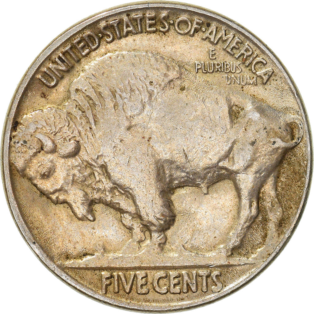 Coin, United States, Buffalo Nickel, 5 Cents, 1918, U.S. Mint, Philadelphia