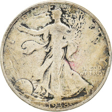 Coin, United States, Walking Liberty Half Dollar, Half Dollar, 1938, U.S. Mint