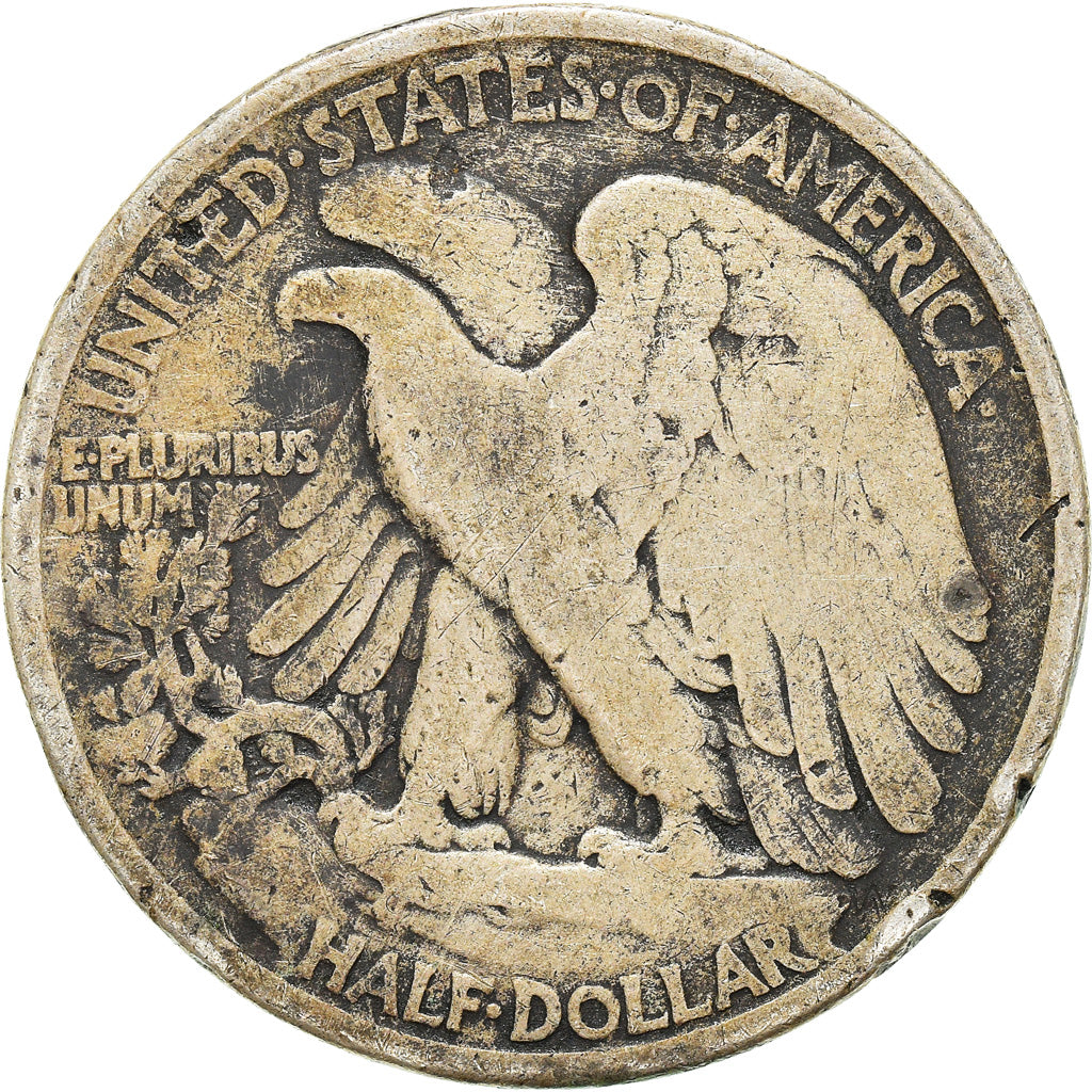 Coin, United States, Walking Liberty Half Dollar, Half Dollar, 1938, U.S. Mint