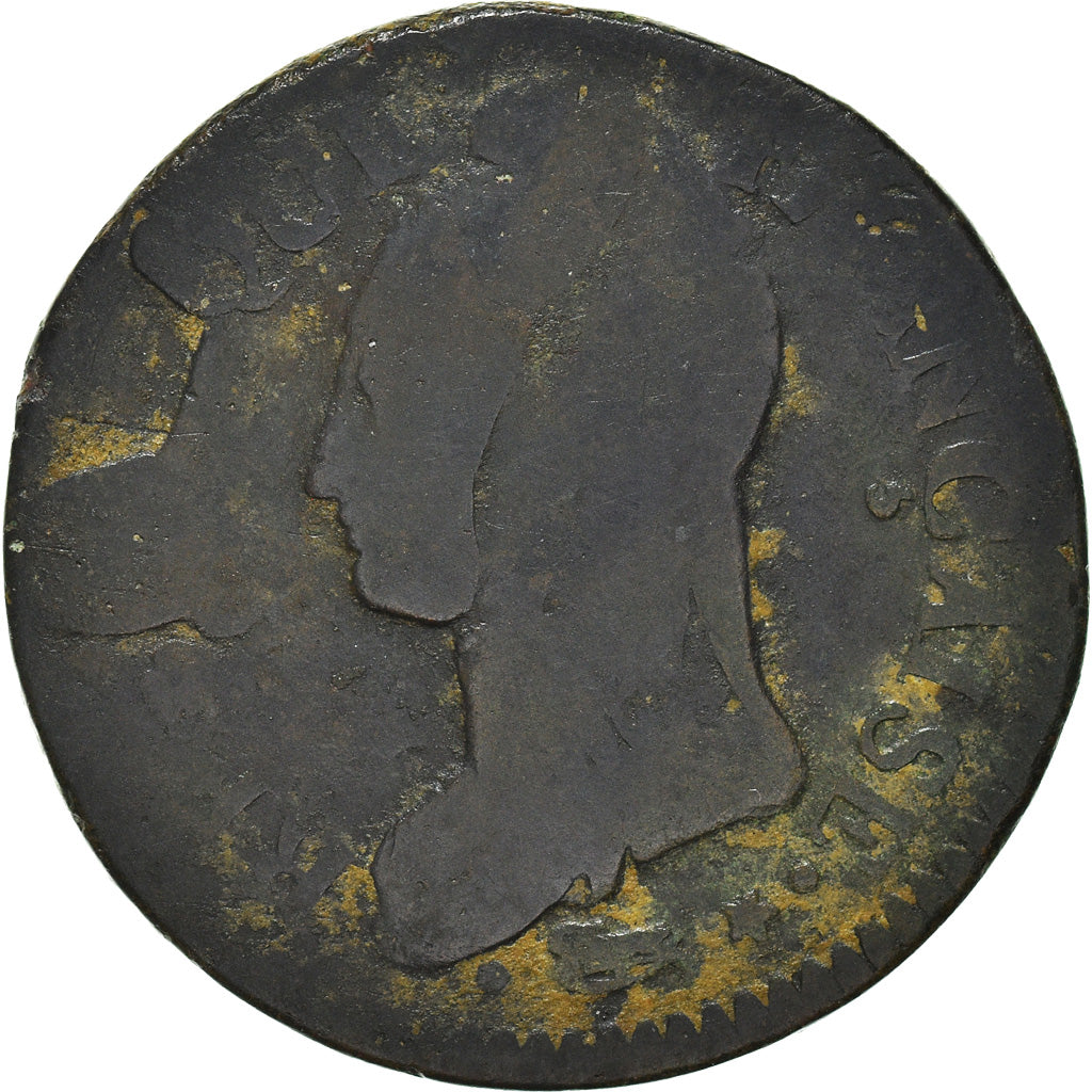 Munten, Frankrijk, 5 Centimes, fautée-double frappe, ZG+, Koper, Gadoury:126