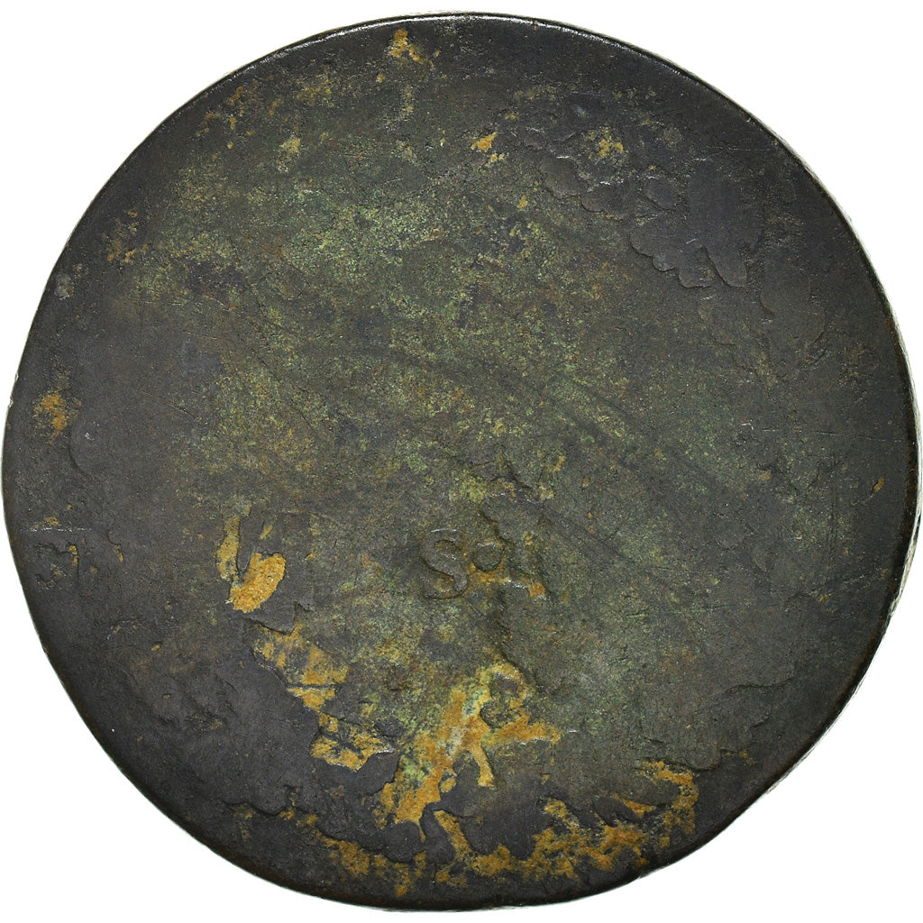 Munten, Frankrijk, 5 Centimes, fautée-double frappe, ZG+, Koper, Gadoury:126