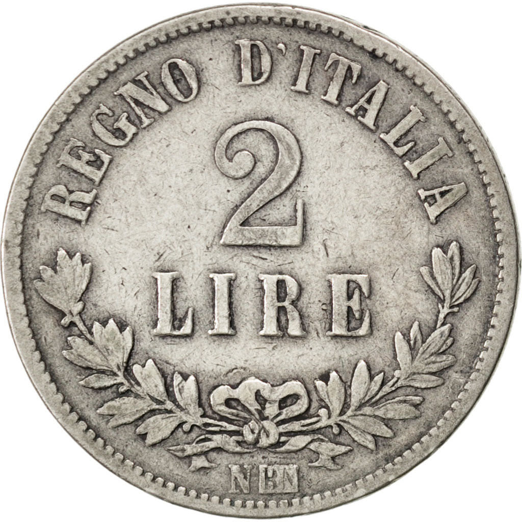 ITALY, 2 Lire, 1863, Naples, KM #16.1, VF(20-25), Silver, 9.67