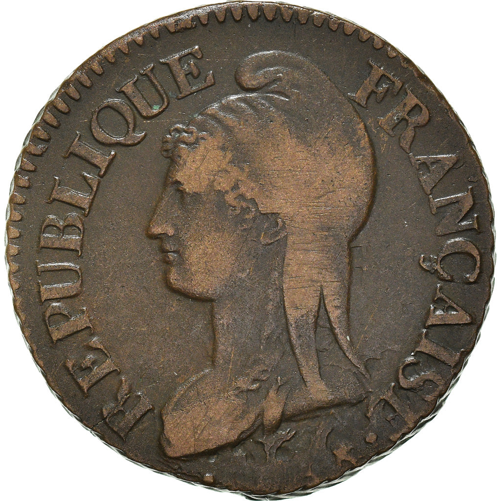 Moeda, França, Dupré, 5 Centimes, AN 7/5, Paris (A/R), EF(40-45), Bronze