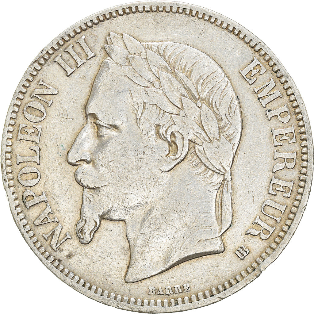 Coin, France, Napoléon III, 5 Francs, 1867, Strasbourg, VF(30-35), Silver