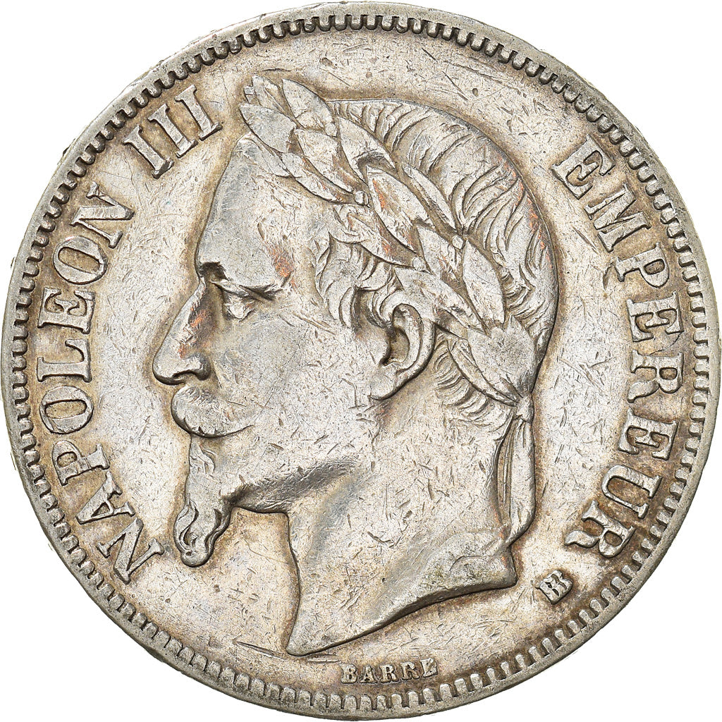 Coin, France, Napoléon III, 5 Francs, 1867, Strasbourg, VF(30-35), Silver