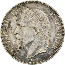 Münze, Frankreich, Napoléon III, 5 Francs, 1867, Strasbourg, SS, Silber