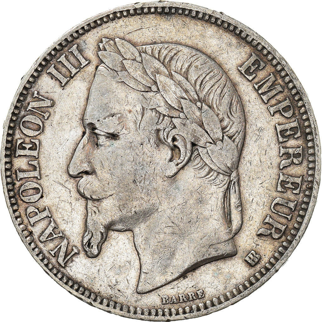 Coin, France, Napoléon III, 5 Francs, 1868, Strasbourg, VF(30-35), Silver