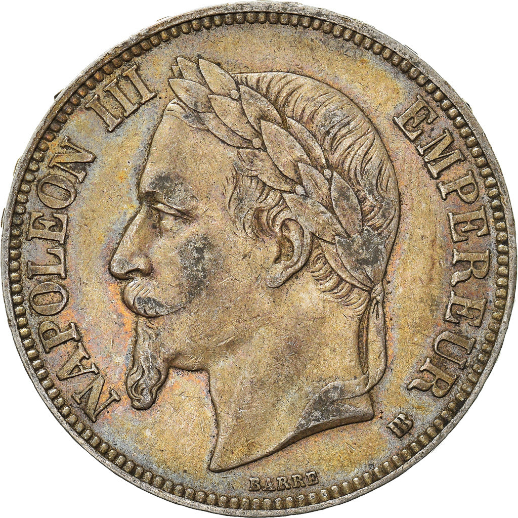 Coin, France, Napoléon III, 5 Francs, 1868, Strasbourg, EF(40-45), Silver