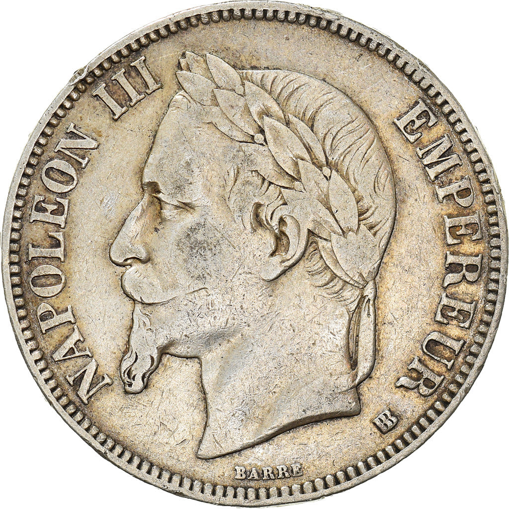 Coin, France, Napoléon III, 5 Francs, 1869, Strasbourg, EF(40-45), Silver