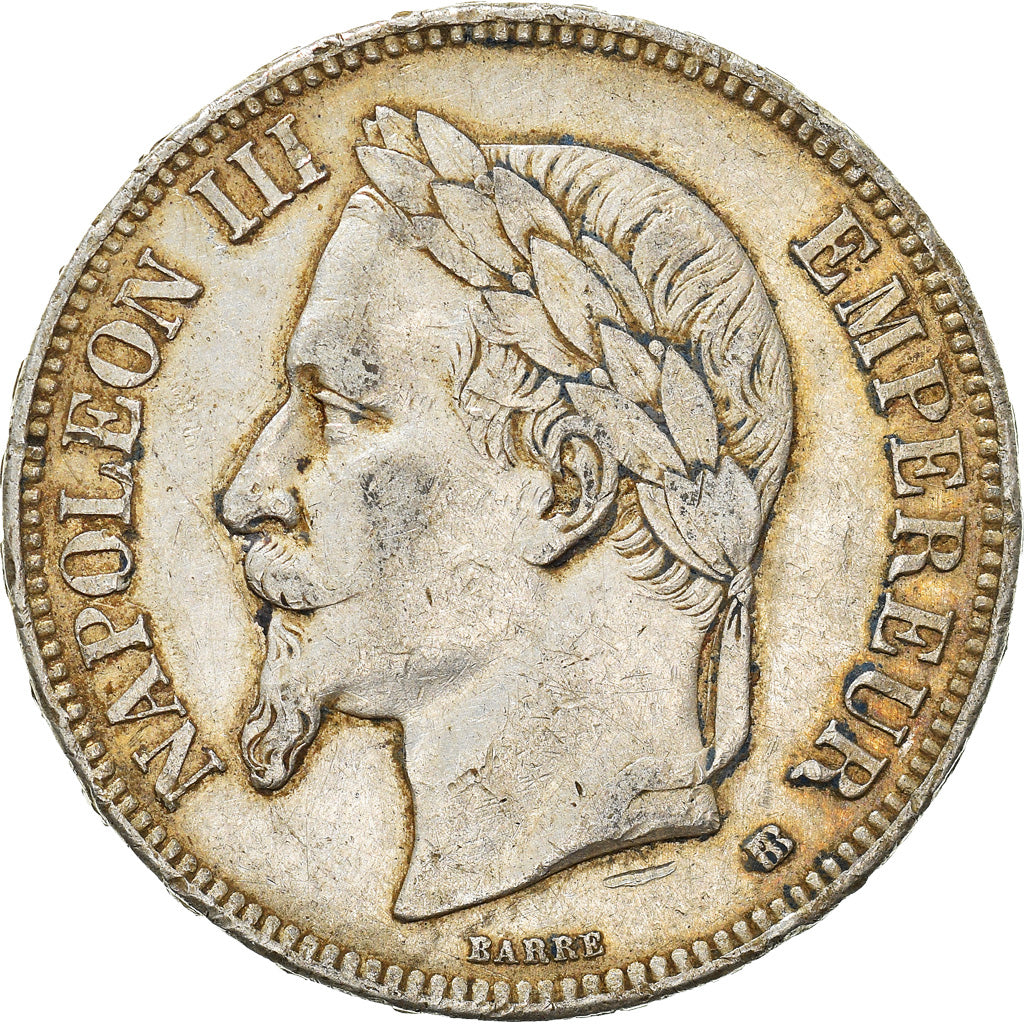 Coin, France, Napoléon III, 5 Francs, 1869, Strasbourg, EF(40-45), Silver
