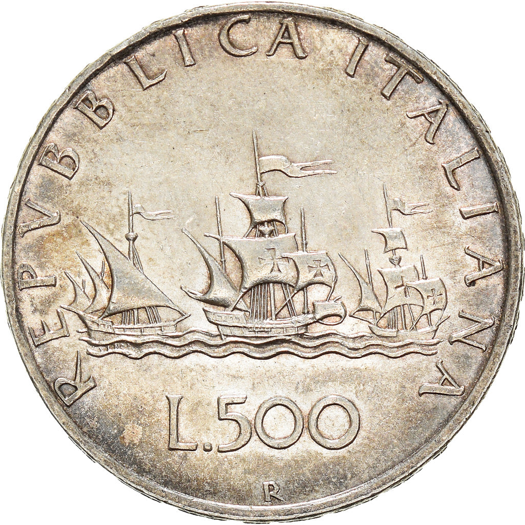 Coin, Italy, 500 Lire, 1959, Rome, AU(50-53), Silver, KM:98
