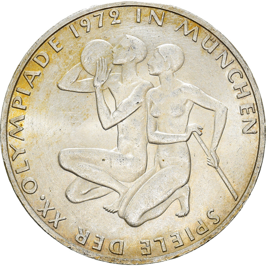 Münze, Bundesrepublik Deutschland, 10 Mark, 1972, Hambourg, VZ, Silber, KM:132