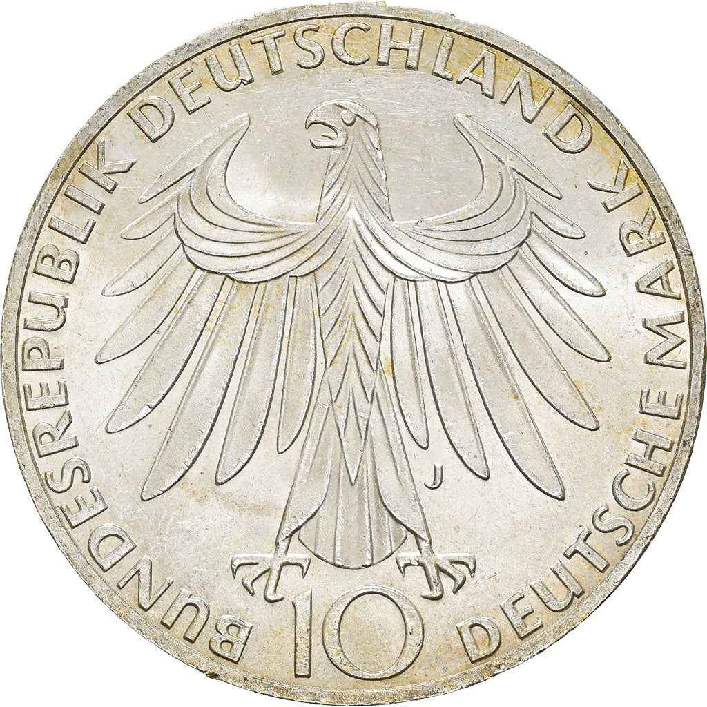Münze, Bundesrepublik Deutschland, 10 Mark, 1972, Hambourg, VZ, Silber, KM:132
