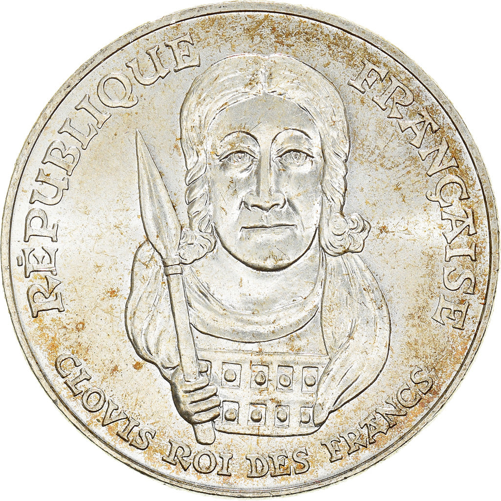 Coin, France, Clovis, 100 Francs, 1996, MS(60-62), Silver, KM:1180, Gadoury:953