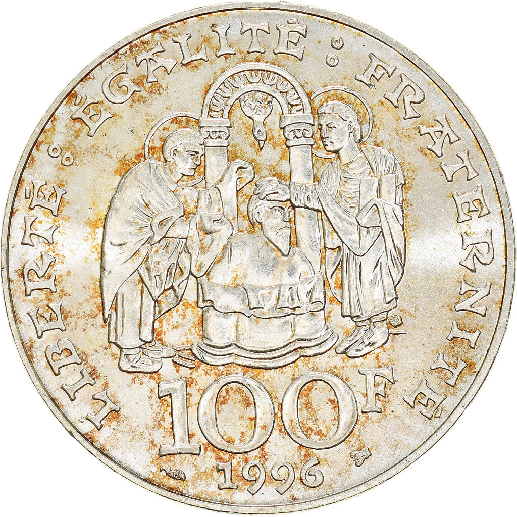 Monnaie, France, Clovis, 100 Francs, 1996, SUP+, Argent, Gadoury:953, KM:1180