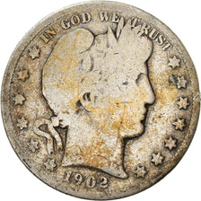 Coin, United States, Barber Half Dollar, Half Dollar, 1902, U.S. Mint, New