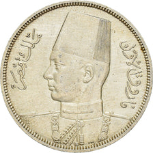 Coin, Egypt, Farouk, 10 Piastres, 1937, British Royal Mint, EF(40-45), Silver
