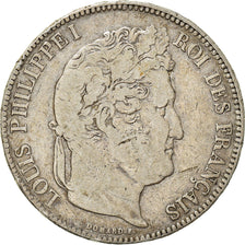 Coin, France, Louis-Philippe, 5 Francs, 1834, Paris, VF(20-25), Silver