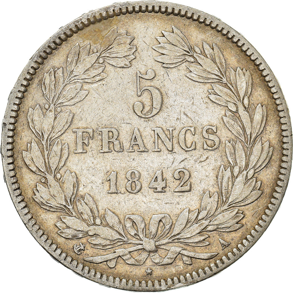 Monnaie, France, Louis-Philippe, 5 Francs, 1842, Paris, TB+, Argent