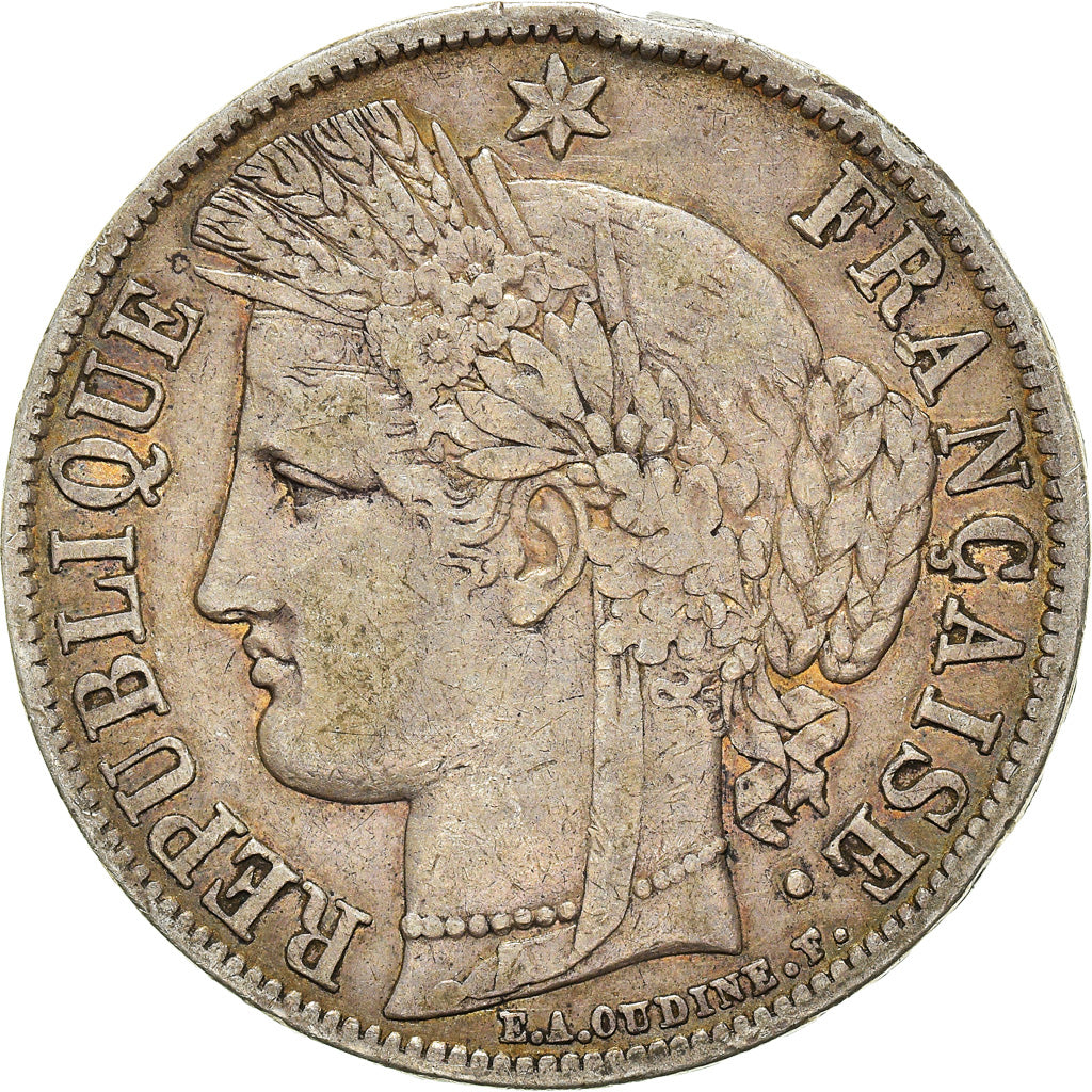 Moneta, Francia, Cérès, 5 Francs, 1851, Paris, BB, Argento, KM:761.1