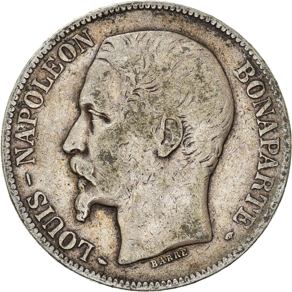 Moeda, França, Napoléon III, 5 Francs, 1852, Paris, VF(20-25), Prata, KM:773.1