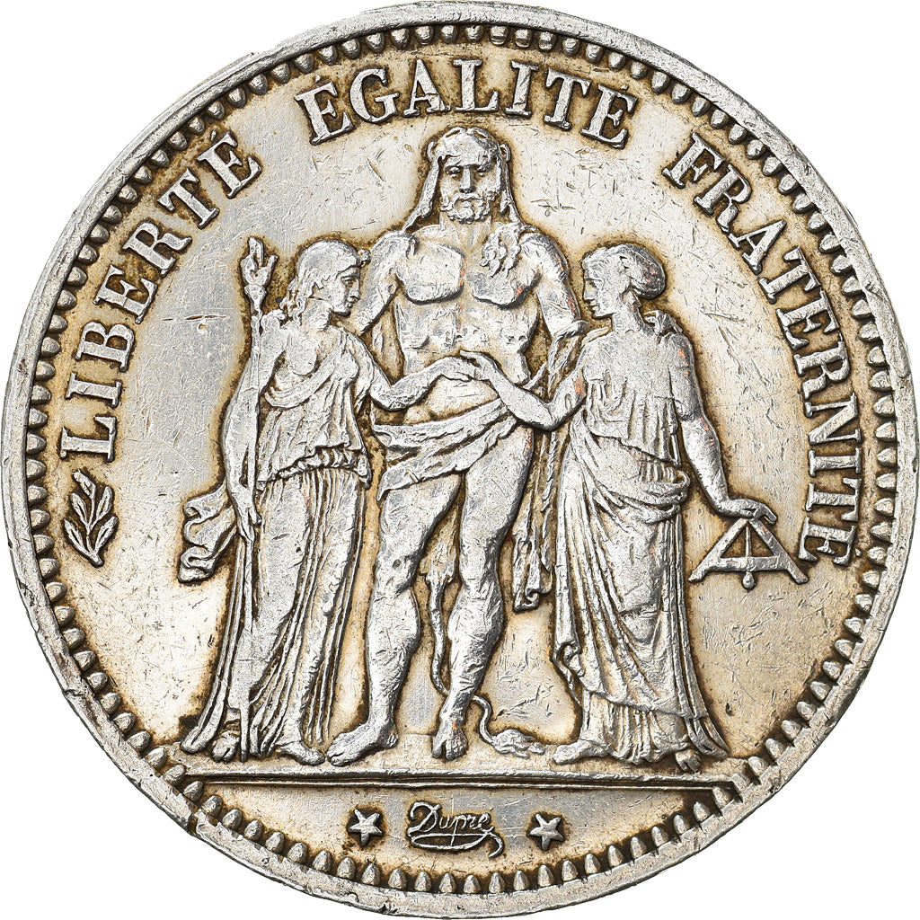 Coin, France, Hercule, 5 Francs, 1874, Paris, EF(40-45), Silver, KM:820.1