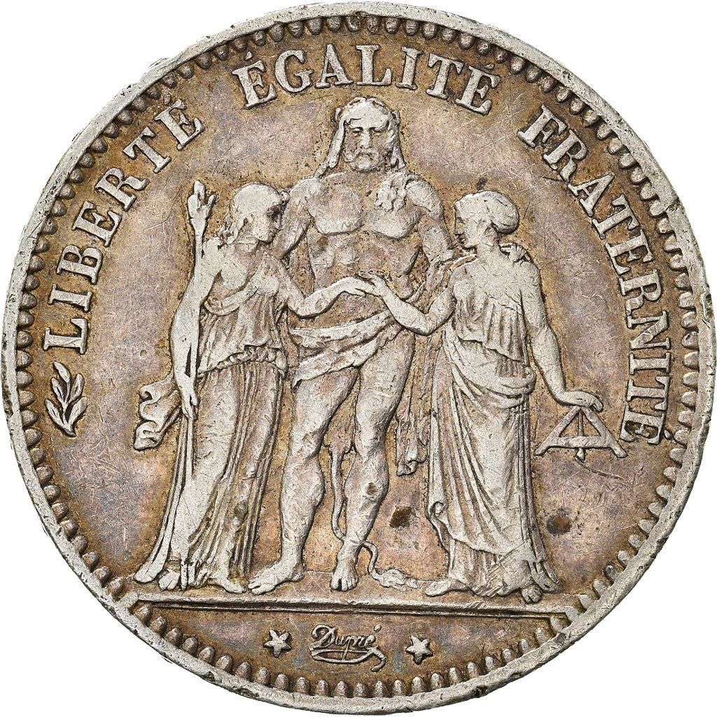 Monnaie, France, Hercule, 5 Francs, 1876, Paris, TTB, Argent, Gadoury:745a