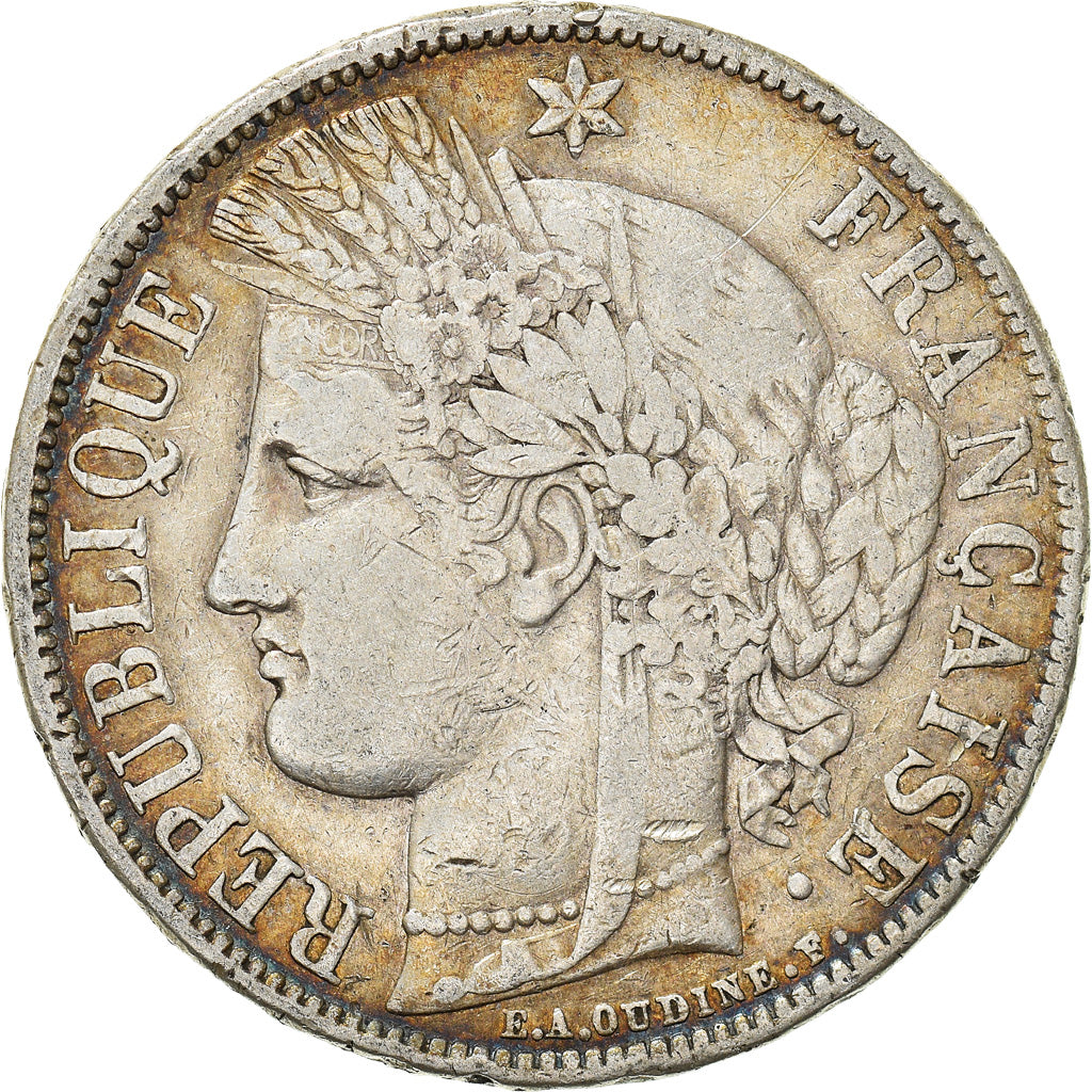 Coin, France, Cérès, 5 Francs, 1870, Paris, VF(30-35), Silver, KM:819