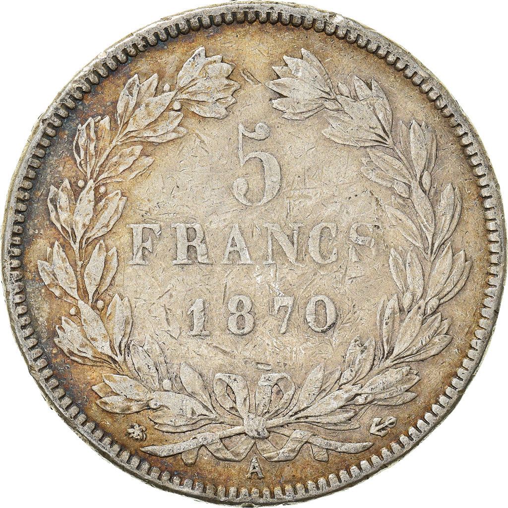 Coin, France, Cérès, 5 Francs, 1870, Paris, VF(30-35), Silver, KM:819