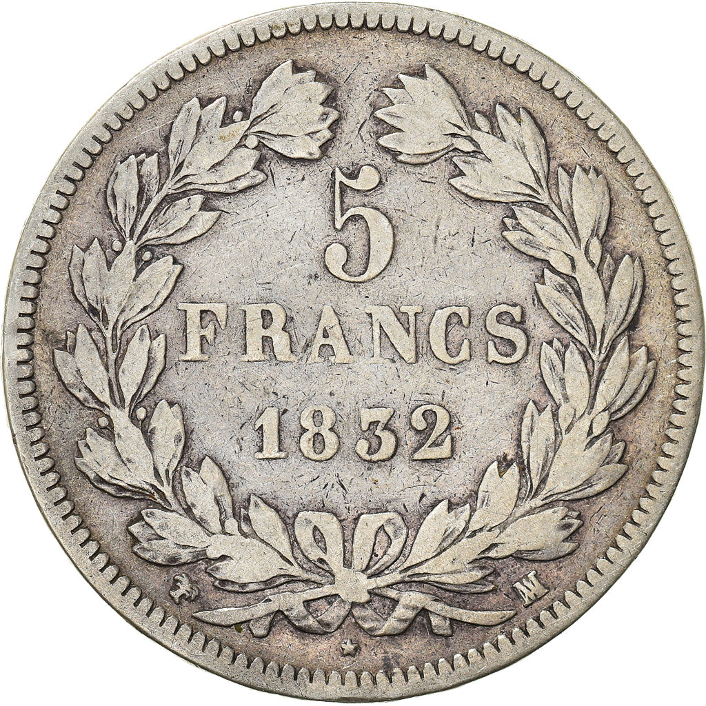 Münze, Frankreich, Louis-Philippe, 5 Francs, 1832, Marseille, S, Silber