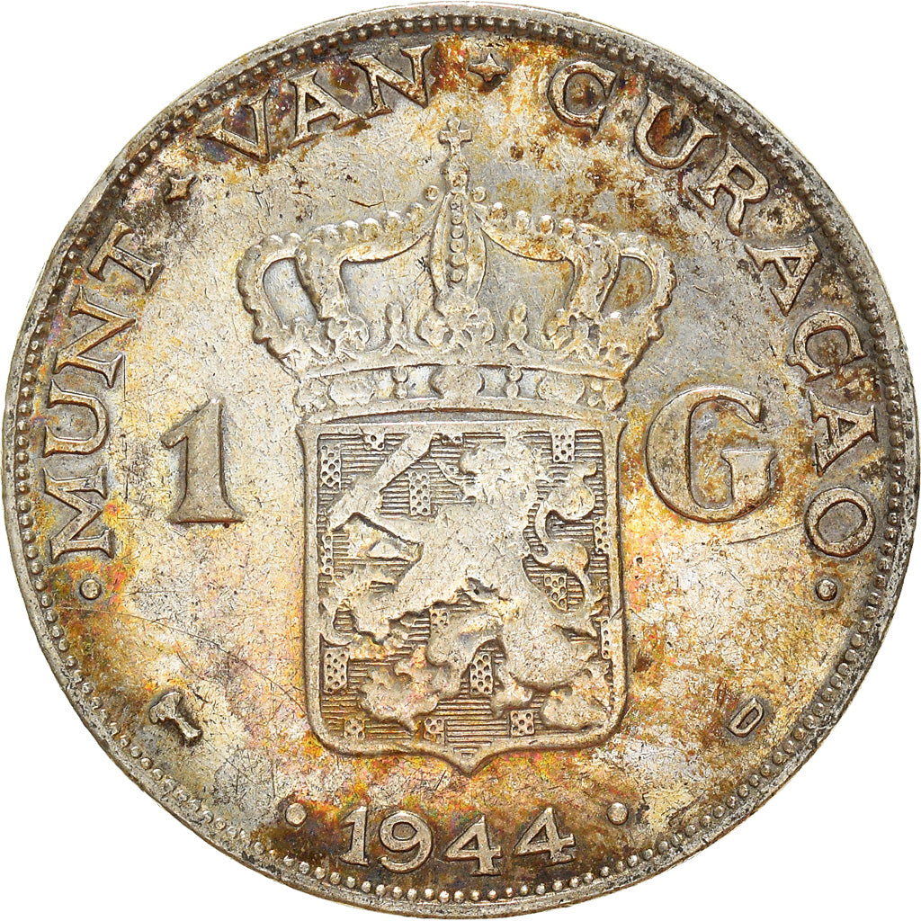 Coin, Curacao, Gulden, 1944, Denver, USA, VF(30-35), Silver, KM:45